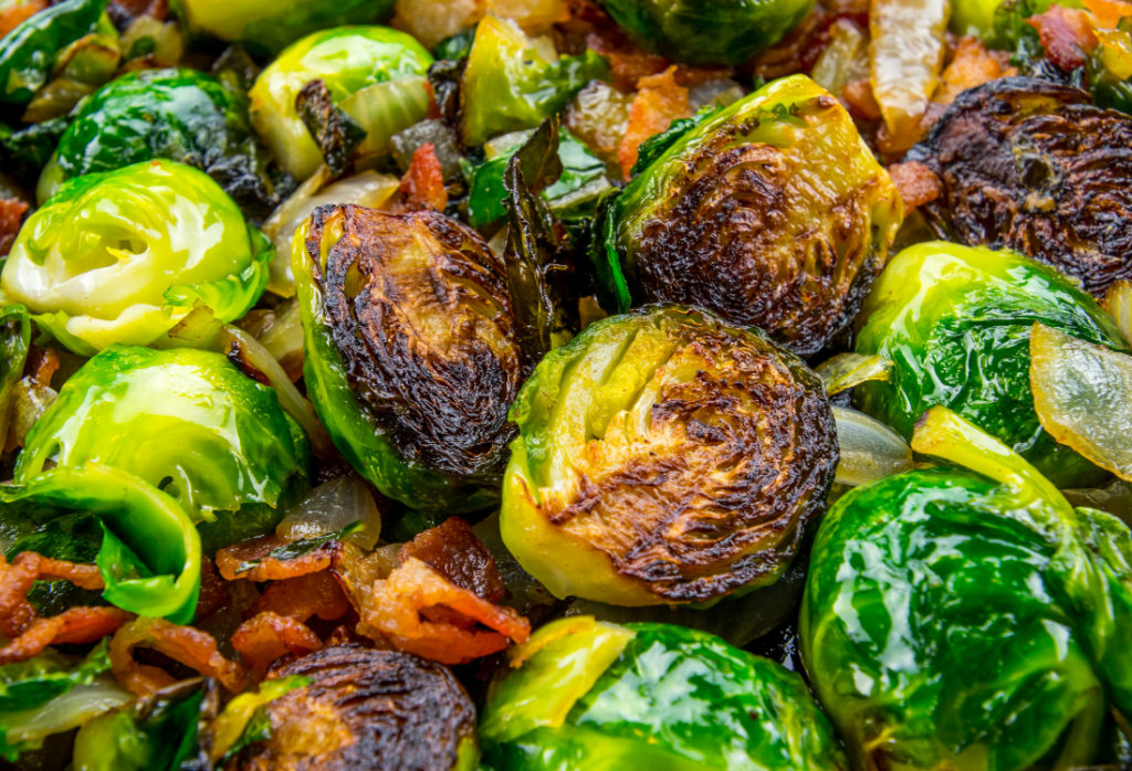 Sprouts with Bacon and Onion