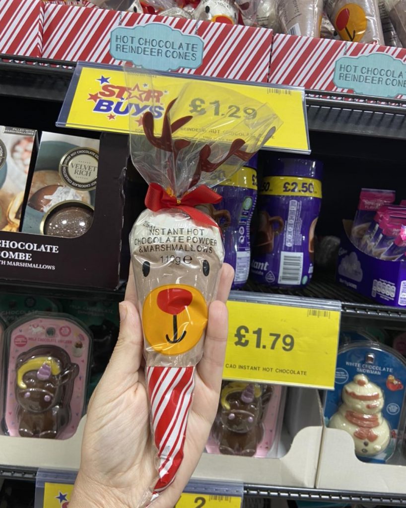 Reindeer Hot Chocolate Cone