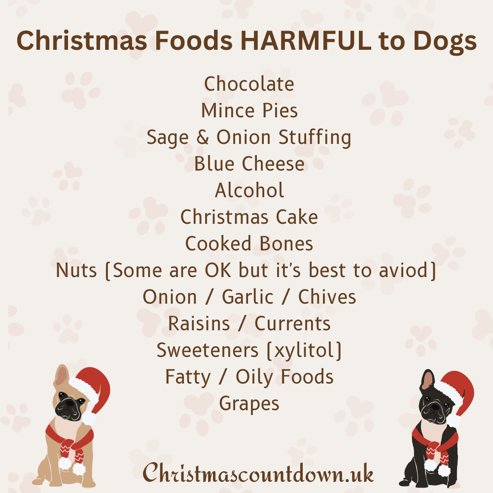 Christmas Food harmful to Dogs
