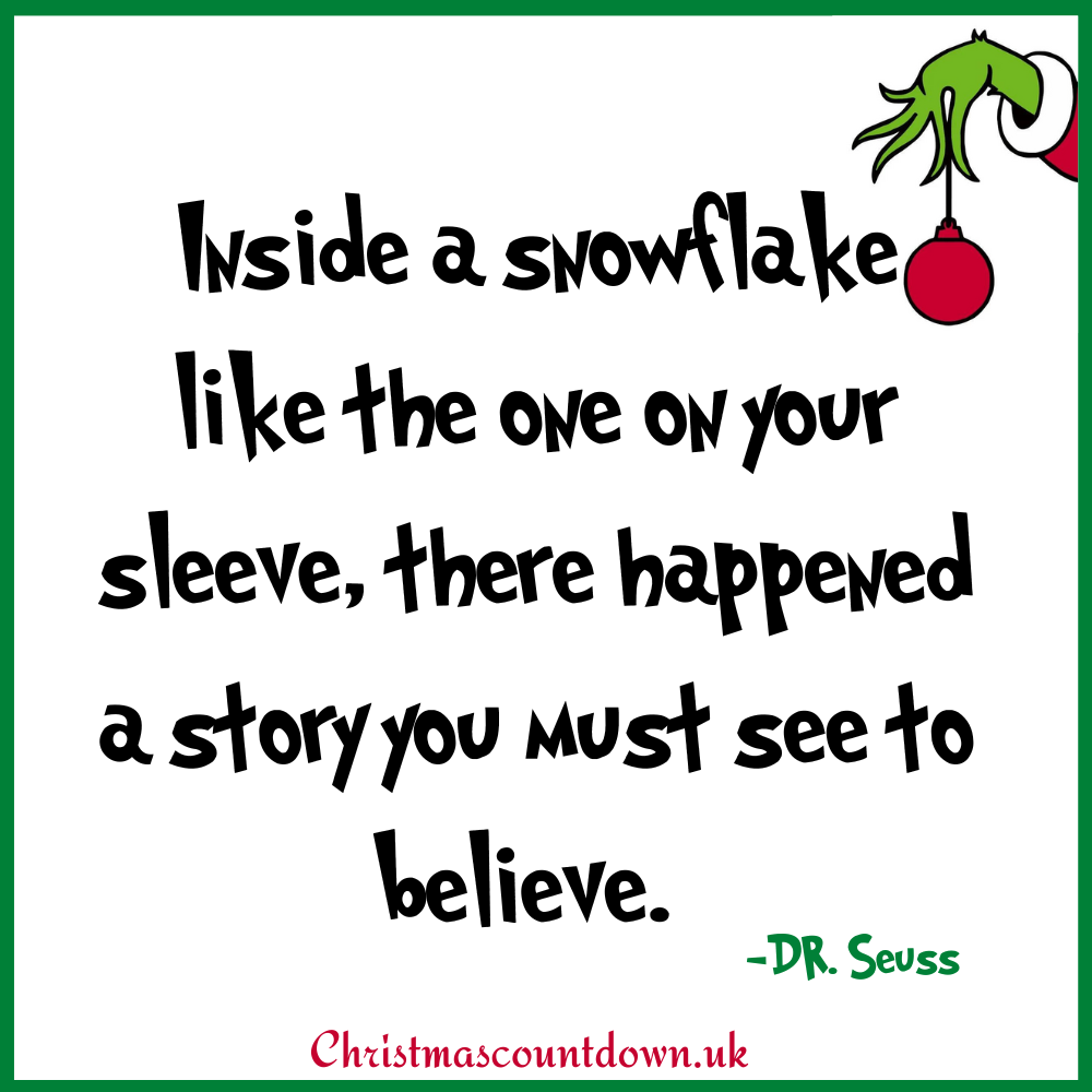 Inside a snowflake like the one on your sleeve, there happened a story you must see to believe 