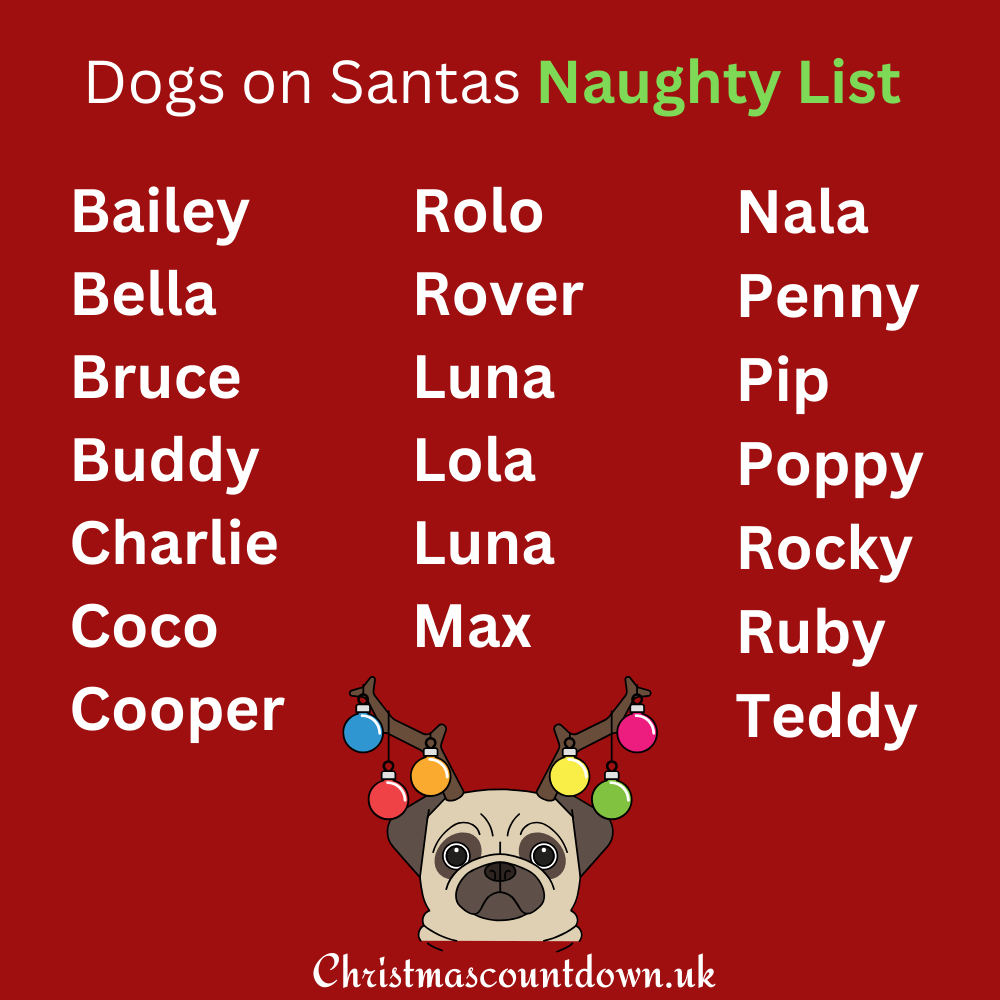 Dogs on Santas Naughty List