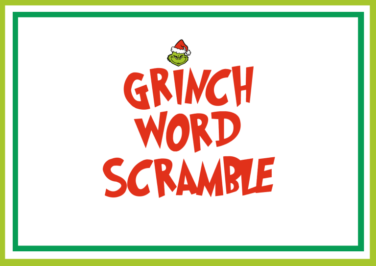 Free Grinch Word Game